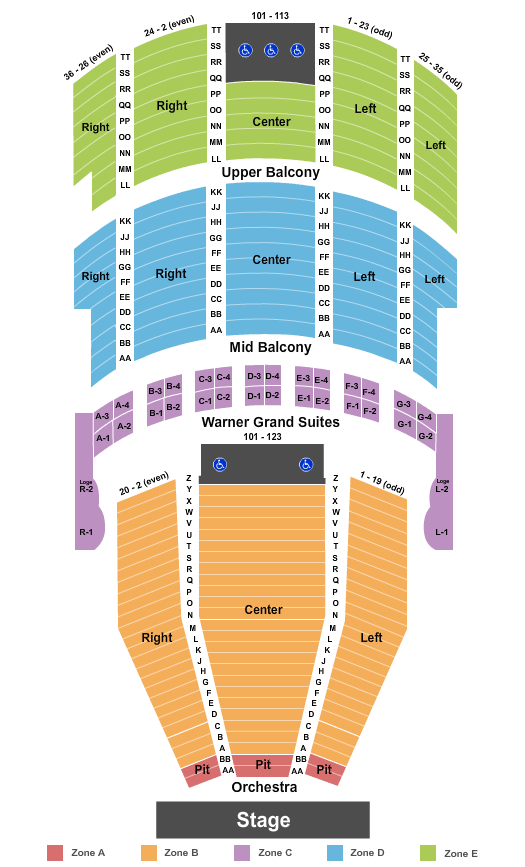 Warner Theatre The Nutcracker Seating Chart